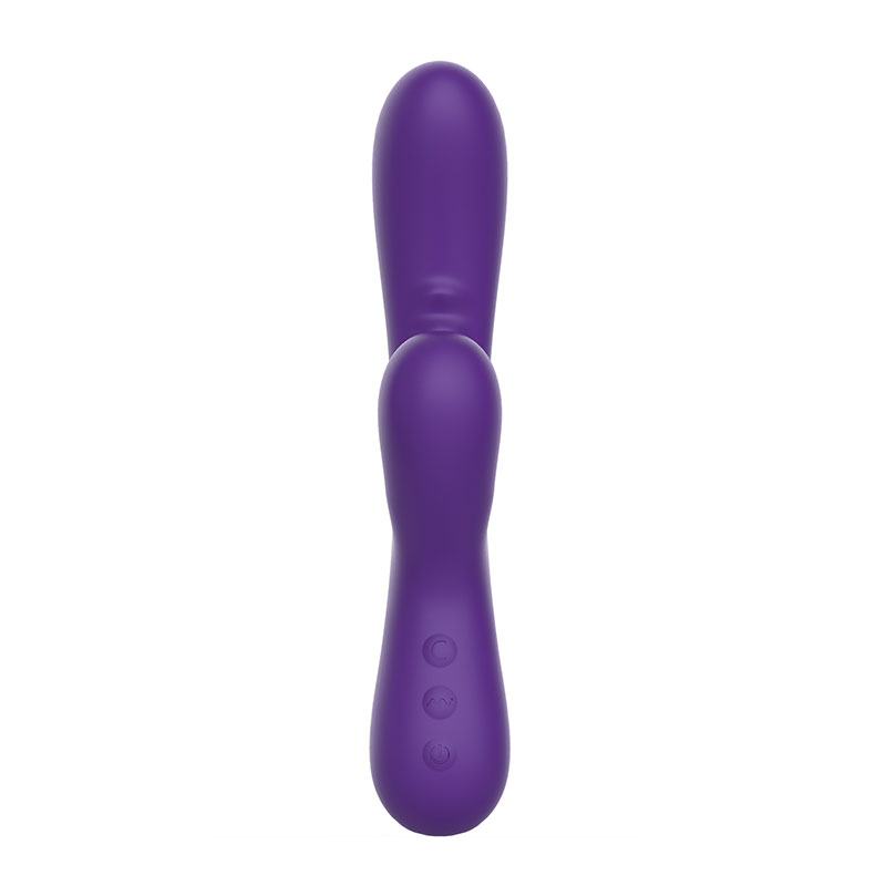 Duo Lapin Silicone Avec Fonctions d'Aspiration Violet