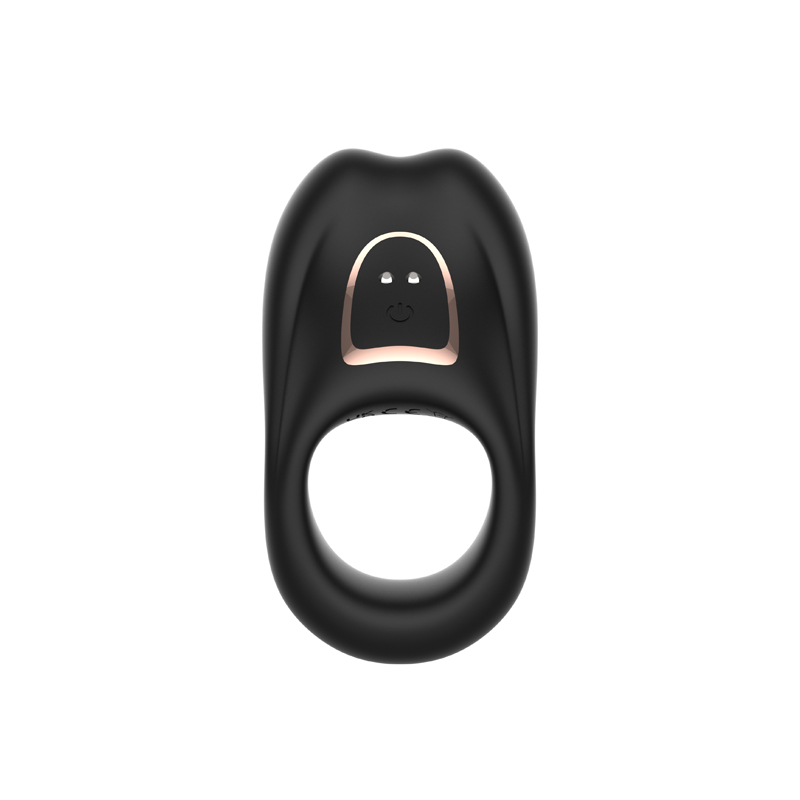 Bouche vibrante bite anneau noir
